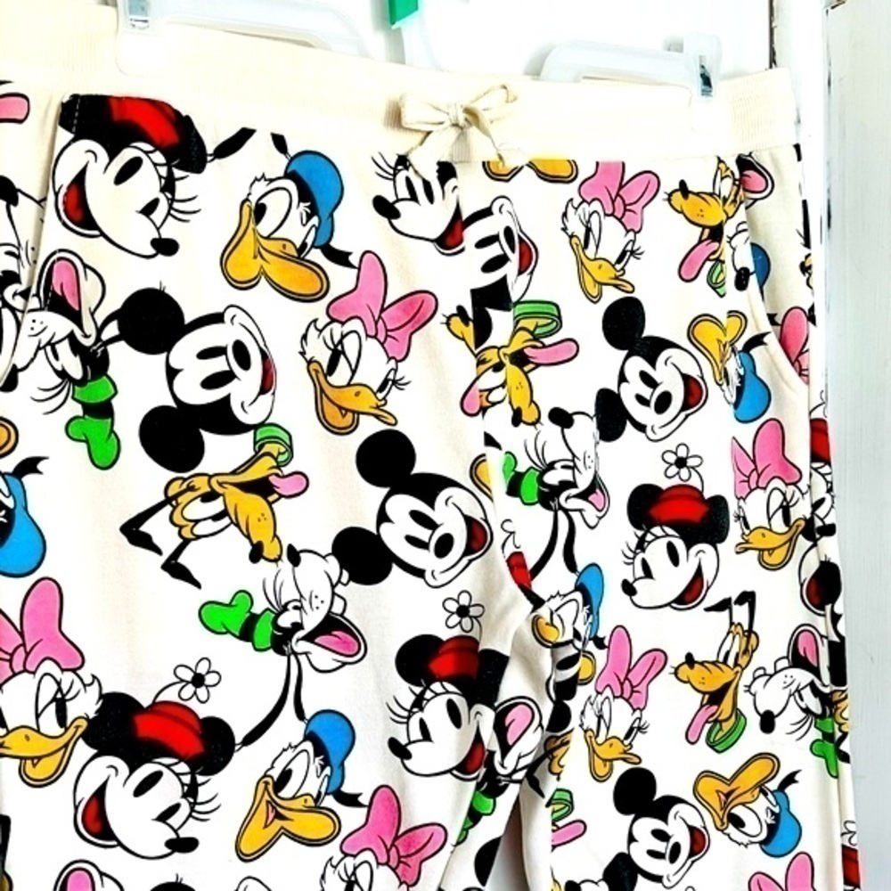 Disney Mickey and Friends Joggers Sweat Pants Drawstring Waist Pockets XL 15-17 - Picture 3 of 15